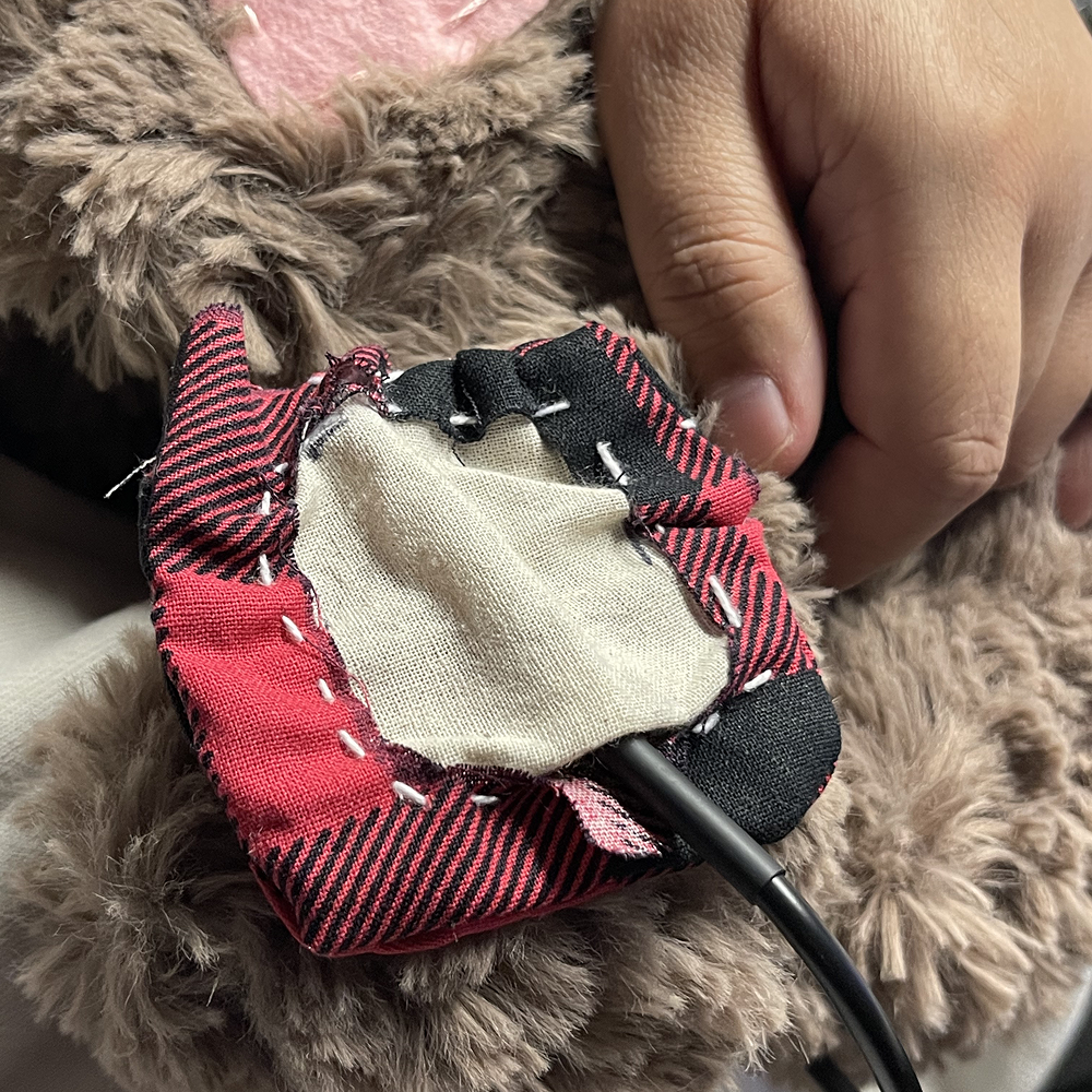 Lucy and I tested the prototype patch with the sensor.