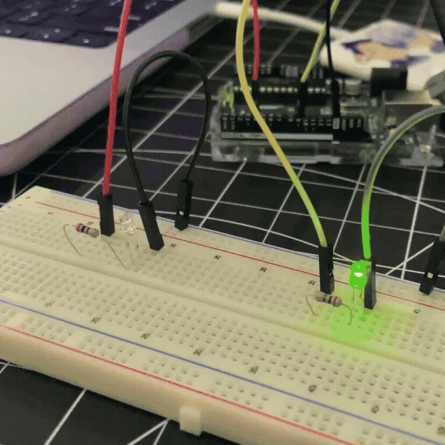 LED lights turn on at different times